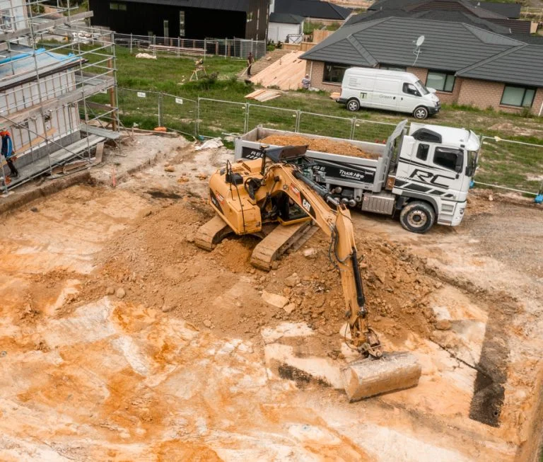 Aerial site excavation